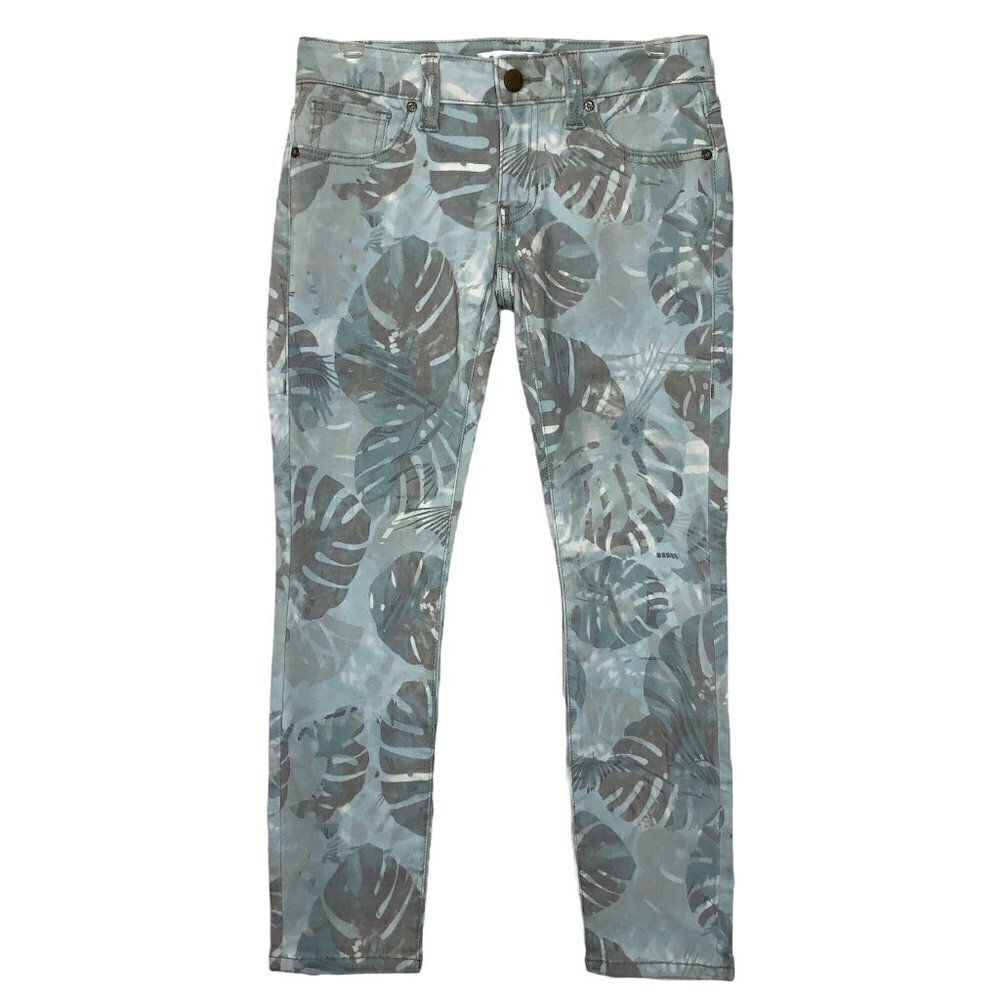 Nwt CAbi Style #227 Paradise Tropical Print Cotton Cropped Pants/Jeans - Size 0